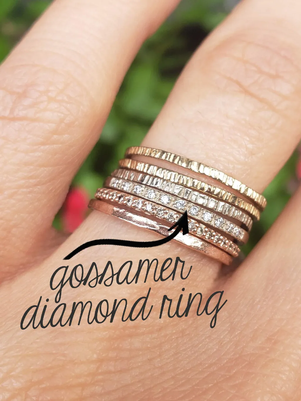 14K Gossamer Diamond Band