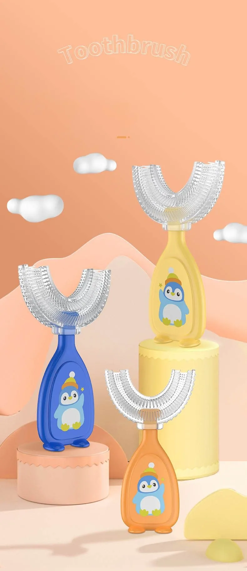 360° U-Shape Kids Toothbrush