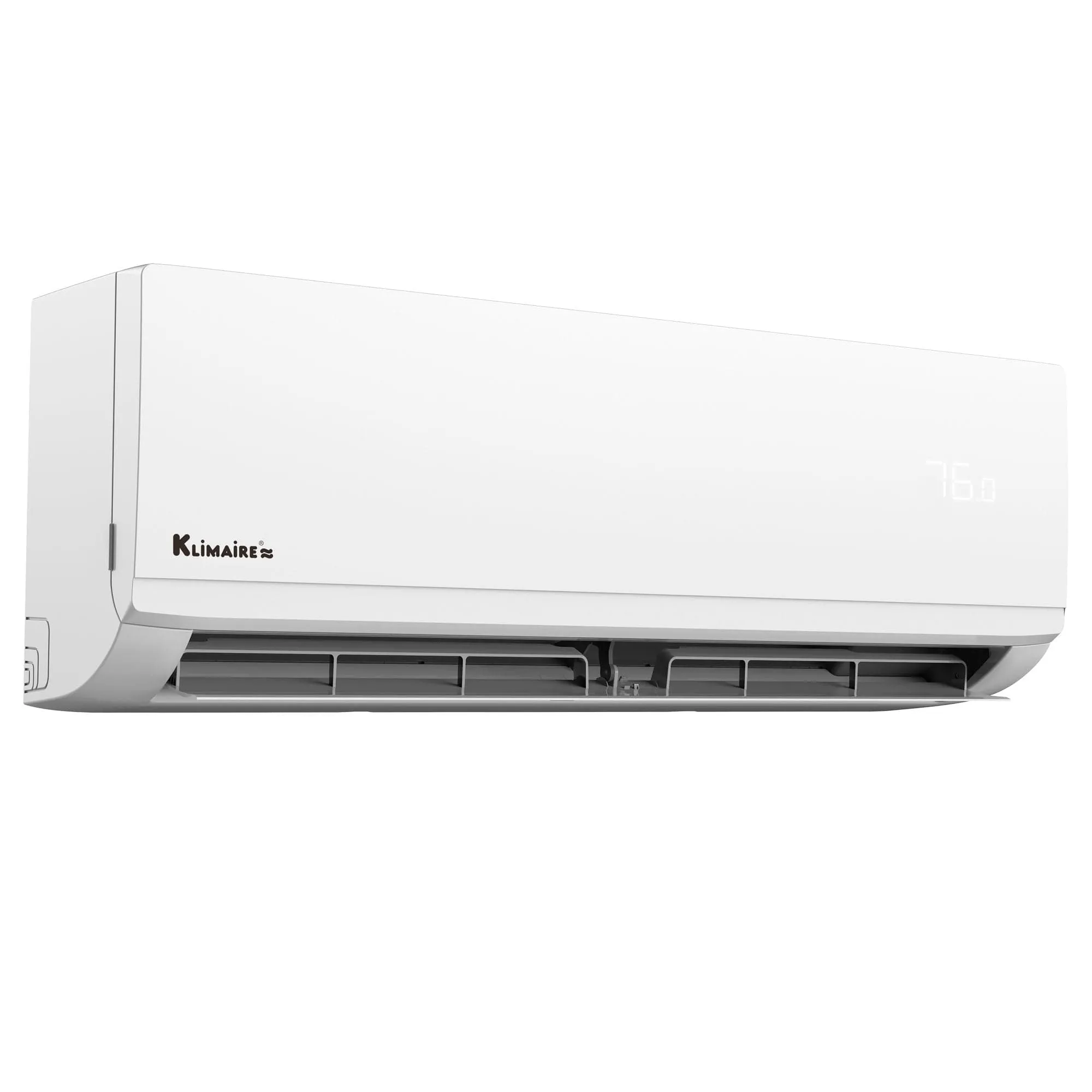 9,000 BTU Klimaire 26.4 SEER2 HYPER HEAT Ductless Mini-Split Inverter Air Conditioner Heat Pump WiFi Ready System (230 Volt)