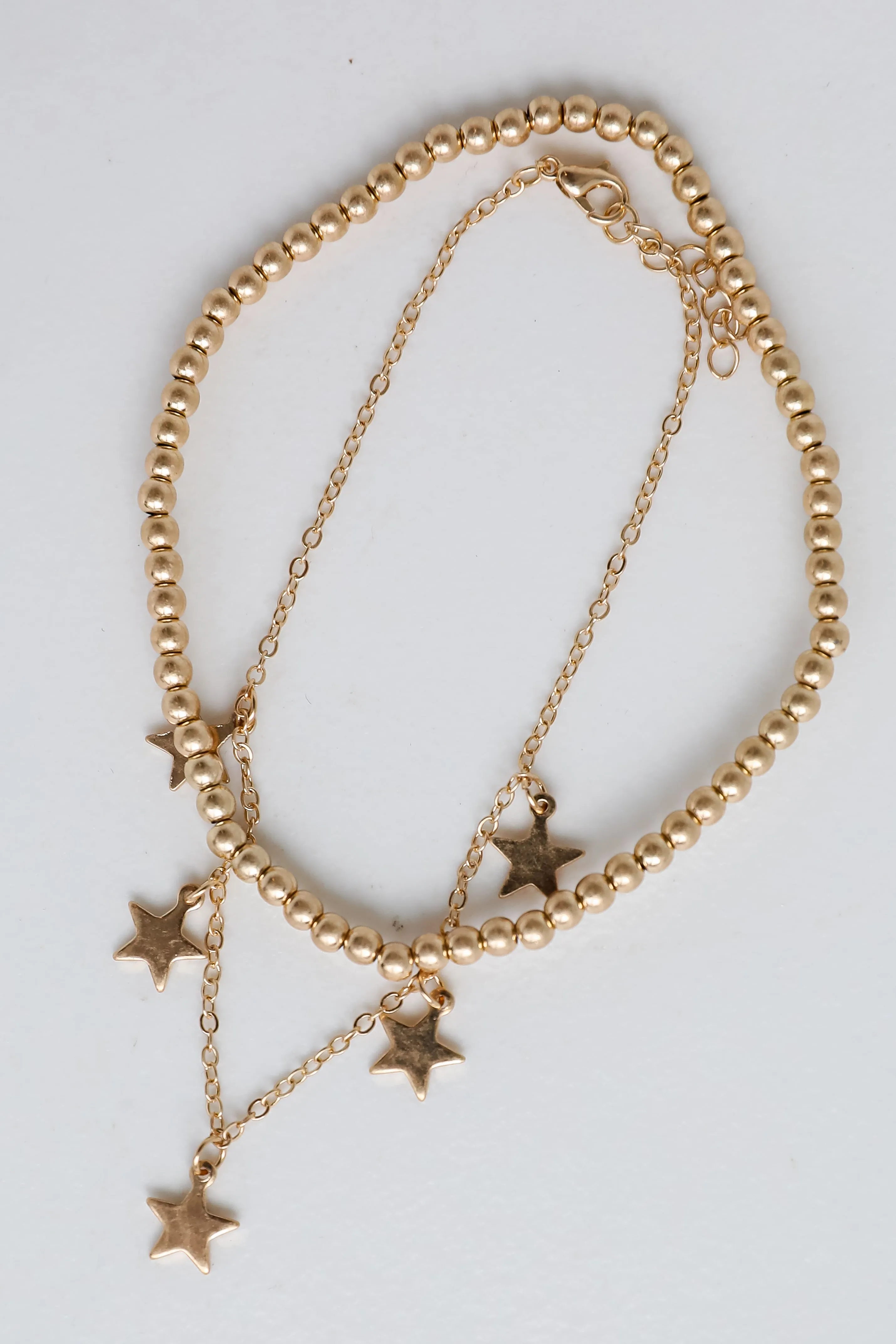 Annie Gold Star Charm Anklet