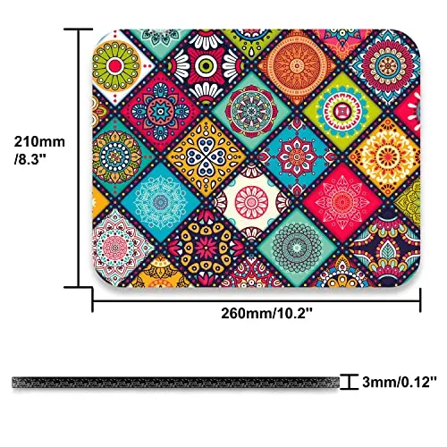 Anti-Slip Mouse Pad for Work or Gaming, Mandala Mosaic