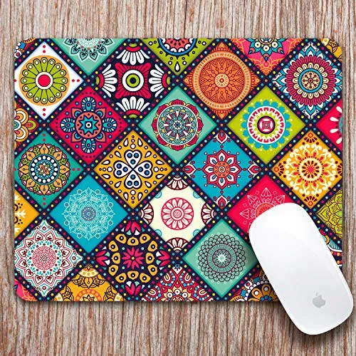 Anti-Slip Mouse Pad for Work or Gaming, Mandala Mosaic