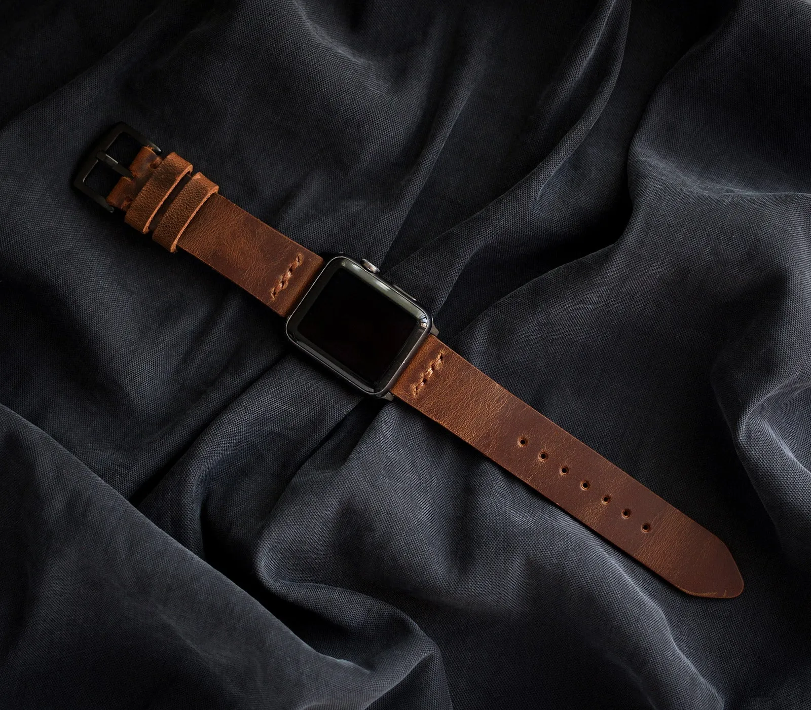 Apple Watch Leather Band - Antique Brown