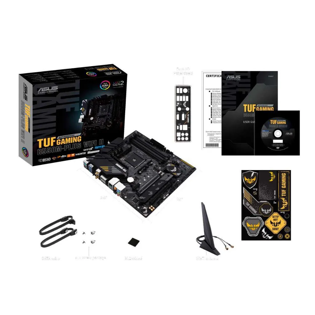 ASUS TUF GAMING B550M-PLUS WIFI II Micro ATX (mATX) AMD Motherboard | AMD AM4 Socket