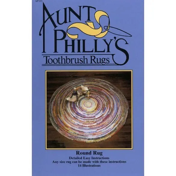 Aunt Philly's Toothbrush Round Rug Pattern