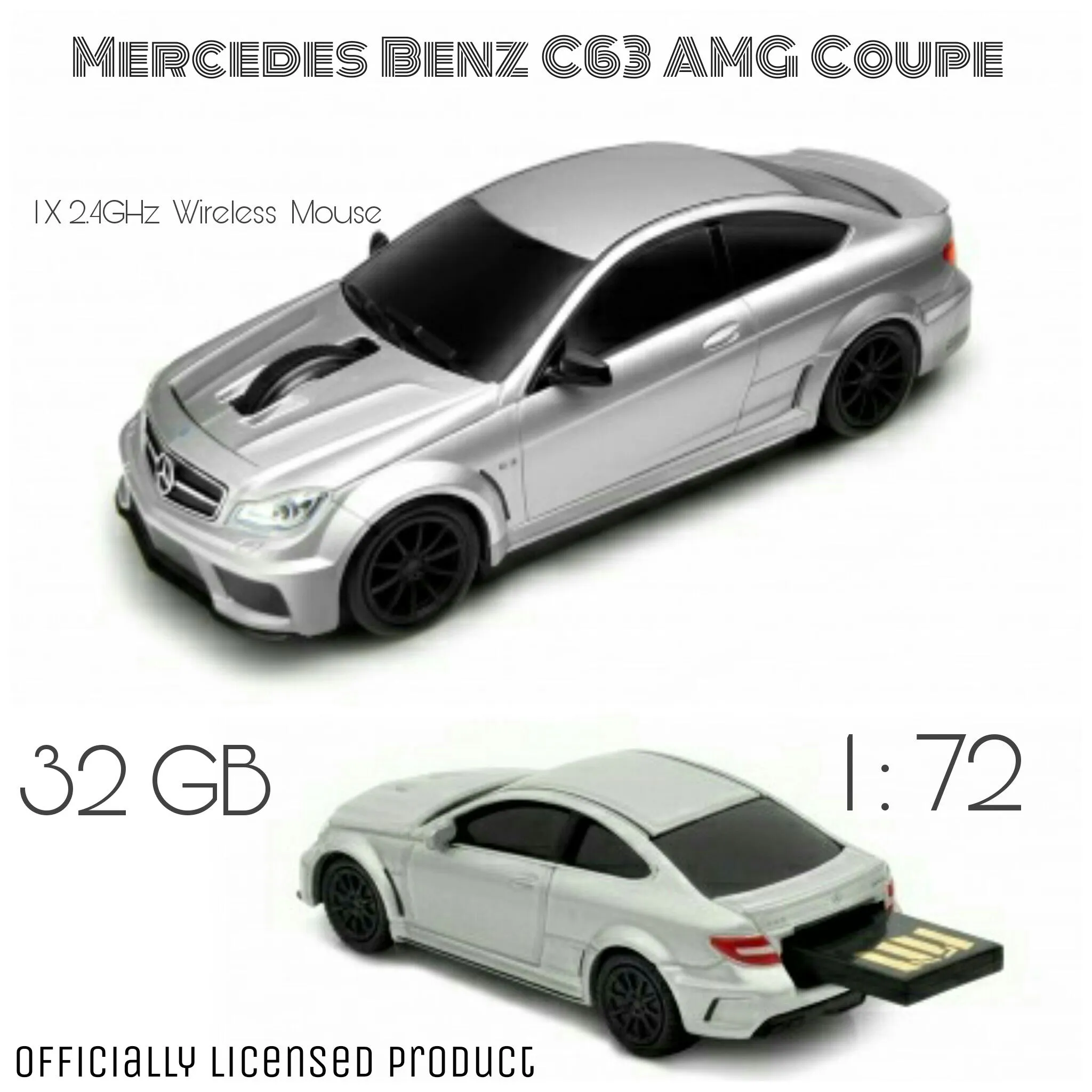 AutoDrive Mercedes Benz C63 AMG Coupe Wirless Mouse   16GB USB Combo