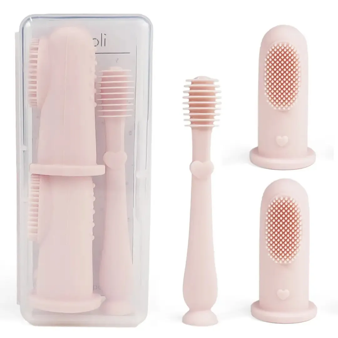 Baby Finger Toothbrush & Tongue Cleaner Oral Set 3m 