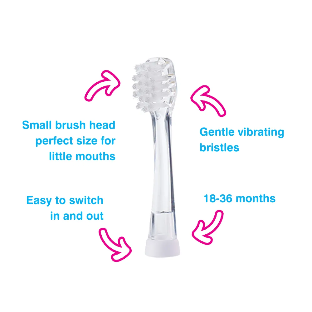 Baby Sonic® Replacement Electric Toothbrush Heads 18-36 mths (4 Pack)