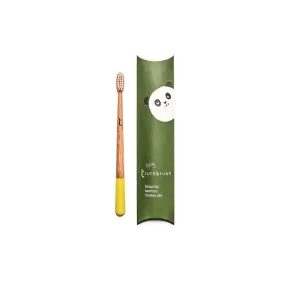 Bamboo Toothbrush For Children, Soft Bristles, Sunshine Yellow, Tiny Truthbrush