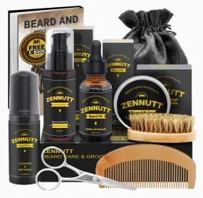 Beard Growth Kit,Beard Kit,Beard Grooming Kit w/Beard Foam,Beard Conditioner,Beard Growth Oil,Beard Balm,Brush,Comb,Scissor Beard Care Kit for Men Stuff,Unique Christmas Gift Set