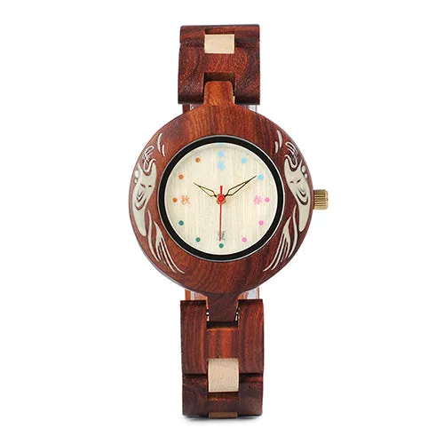 BOBO BIRD WP15 New Brand Design Seasons Colors Wooden Watches for Women Natural Element Wood Ladies Watch as Gift DropShipping