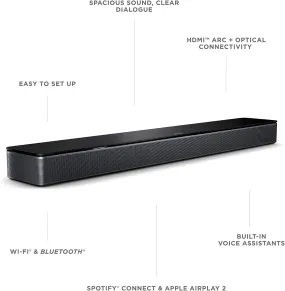 Bose Smart Soundbar 600 Dolby Atmos, Bluetooth connectivity, Black 873973-5100