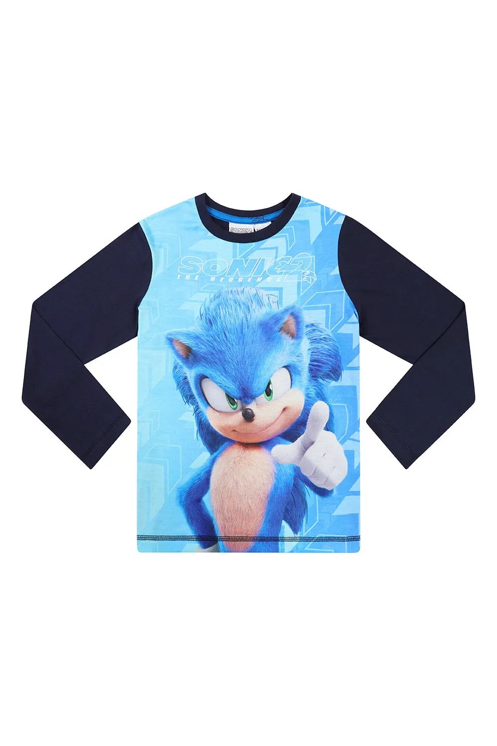 Boys Sonic The Hedgehog 2 Fast Blue Long Pyjamas