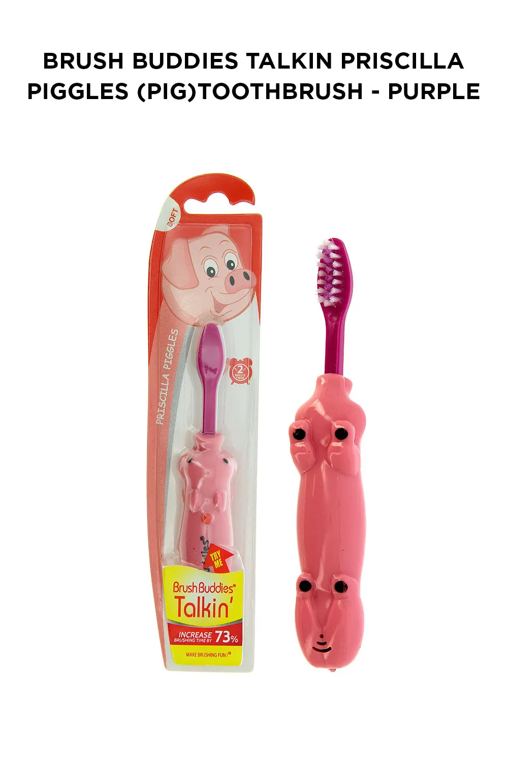 Brush Buddies Talkin Priscilla Piggles (Pig)Toothbrush- Pink