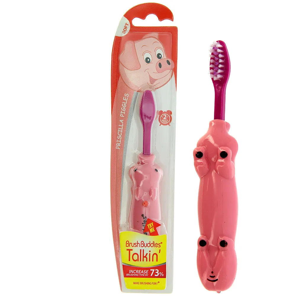 Brush Buddies Talkin Priscilla Piggles (Pig)Toothbrush- Pink