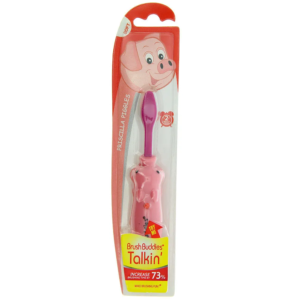 Brush Buddies Talkin Priscilla Piggles (Pig)Toothbrush- Pink