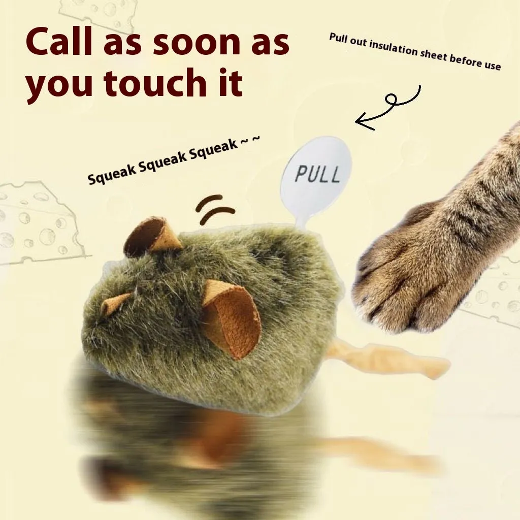 Cat Toy Plush Simulation Sound Little Mouse