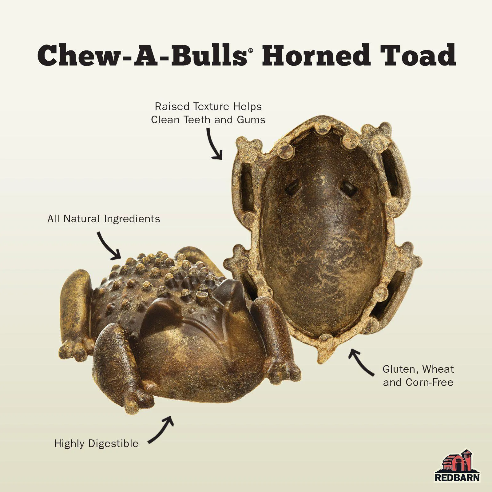 Chew-A-Bulls Horned Toad Dog Chews - Large