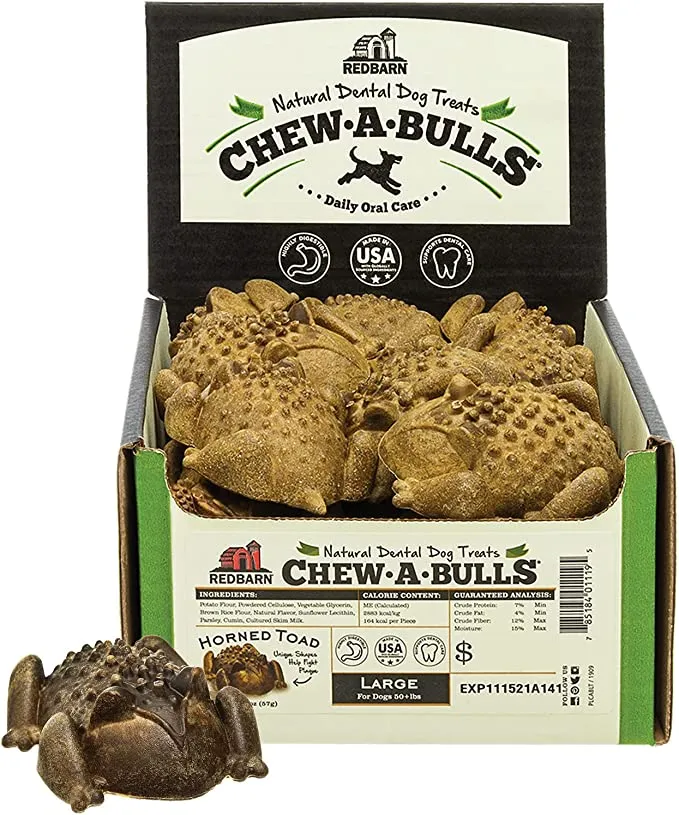 Chew-A-Bulls Horned Toad Dog Chews - Large