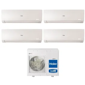 Climatizzatore Condizionatore Haier Quadri Split Inverter serie FLEXIS PLUS WHITE 7 7 7 15 con 4U75S2SR3FA R-32 Wi-Fi Integrato Colore Bianco 7000 7000 7000 15000