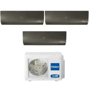 Climatizzatore Condizionatore Haier Trial Split Inverter serie FLEXIS PLUS BLACK 7 7 7 con 3U70S2SR3FA R-32 Wi-Fi Integrato Colore Nero 7000 7000 7000