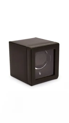 Cub Single Watch Winder with Cover in Brown