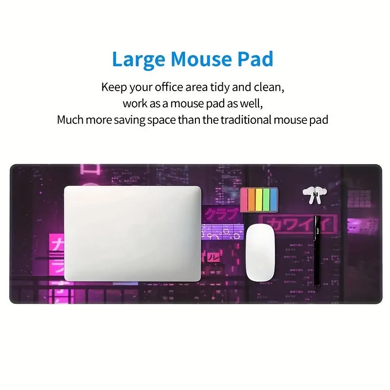 Cyber Vaporwave Style Gaming Mouse Pad Immerse Yourself in Futuristic Gaming