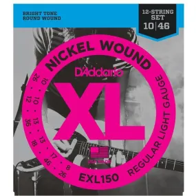 D'Addario EXL150 12-String Electric Guitar Strings - .010 - .047