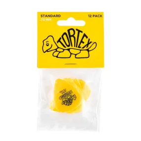 Dunlop 418P-73 0.73mm Tortex® Standard Guitar Pick 12 Pack - Yellow