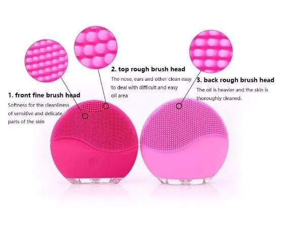 Electric Face Cleanser Vibrate, Waterproof Silicone Brush Massager Facial Skin Care