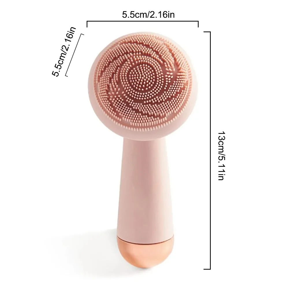 Electric Silicone Facial Brush Usb Face Brush Cleansing Waterproof Sonic Vibration Cleanser Deep Pore Cleansing Skin Massager