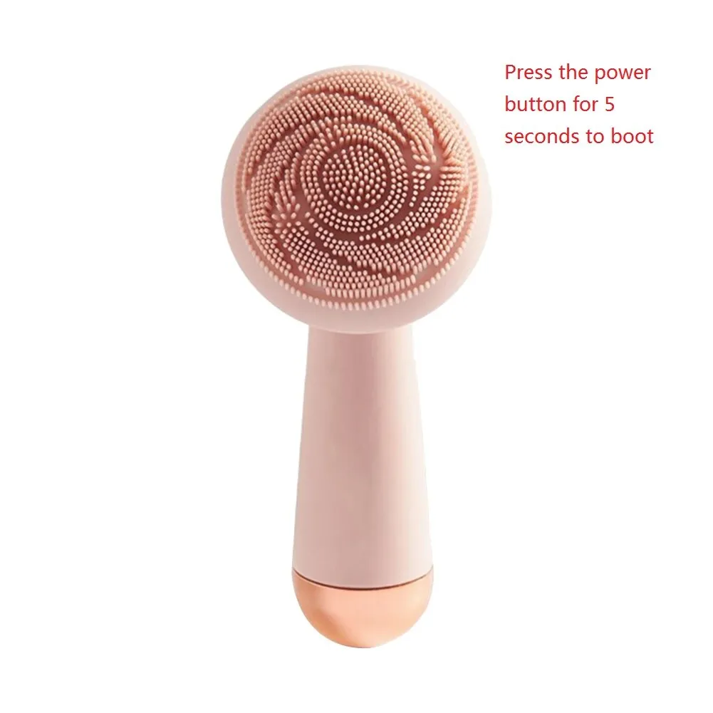 Electric Silicone Facial Brush Usb Face Brush Cleansing Waterproof Sonic Vibration Cleanser Deep Pore Cleansing Skin Massager