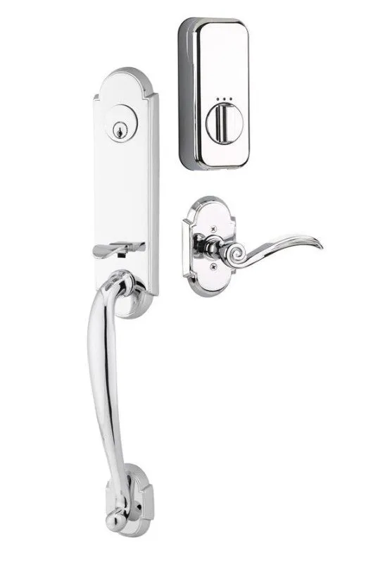 Emtek Single Cylinder Richmond Handleset EMPowered Motorized Smart Lock Upgrade With Dumont Lever