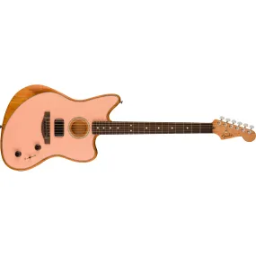 Fender Acoustasonic Player Jazzmaster Electric Guitar, Shell Pink