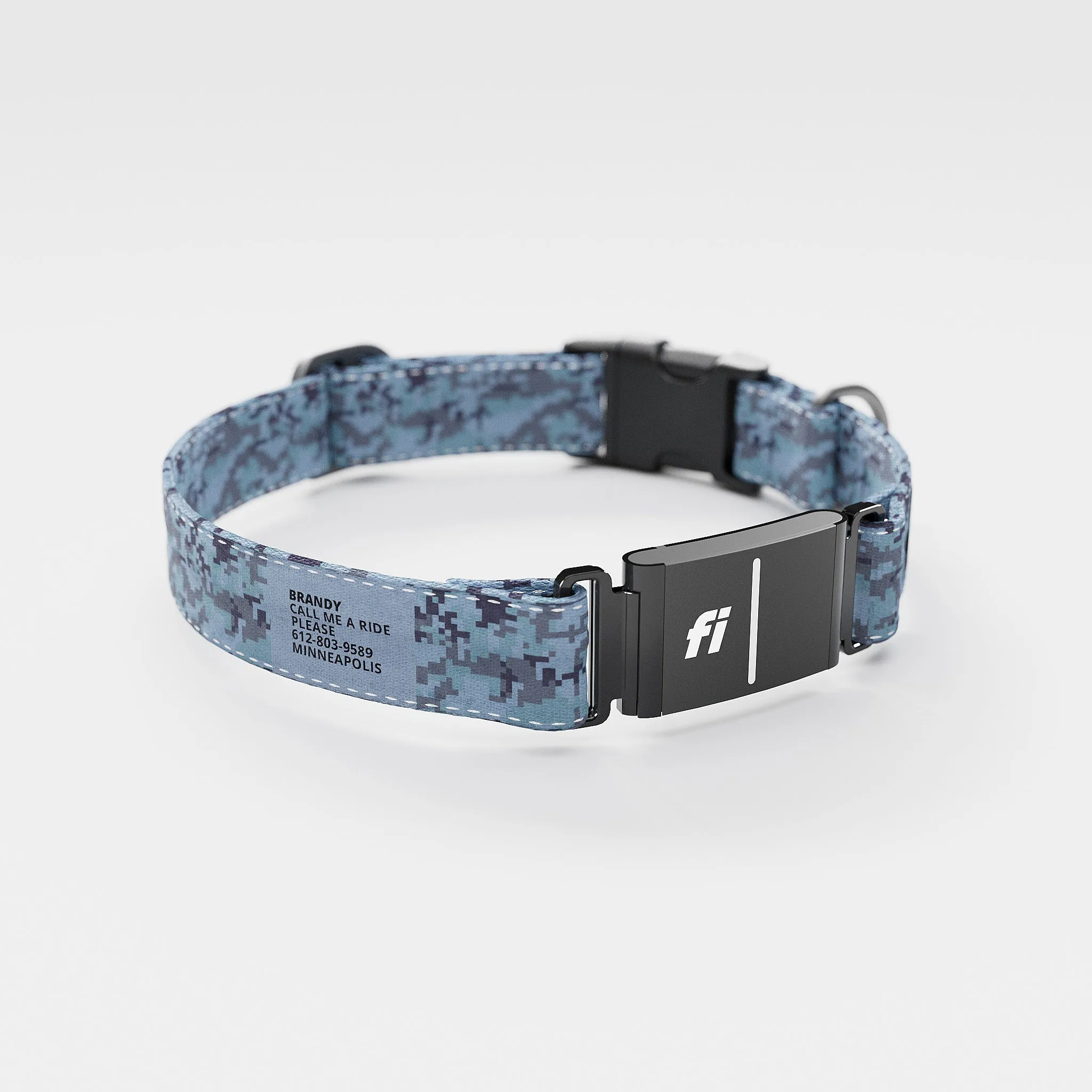 Fi GPS Included Camo Blue Everyday Collar (6 month subscription)