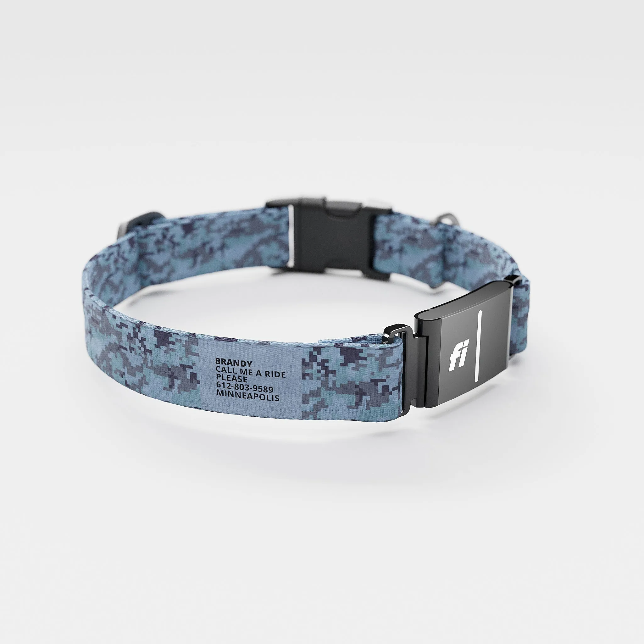 Fi GPS Included Camo Blue Everyday Collar (6 month subscription)