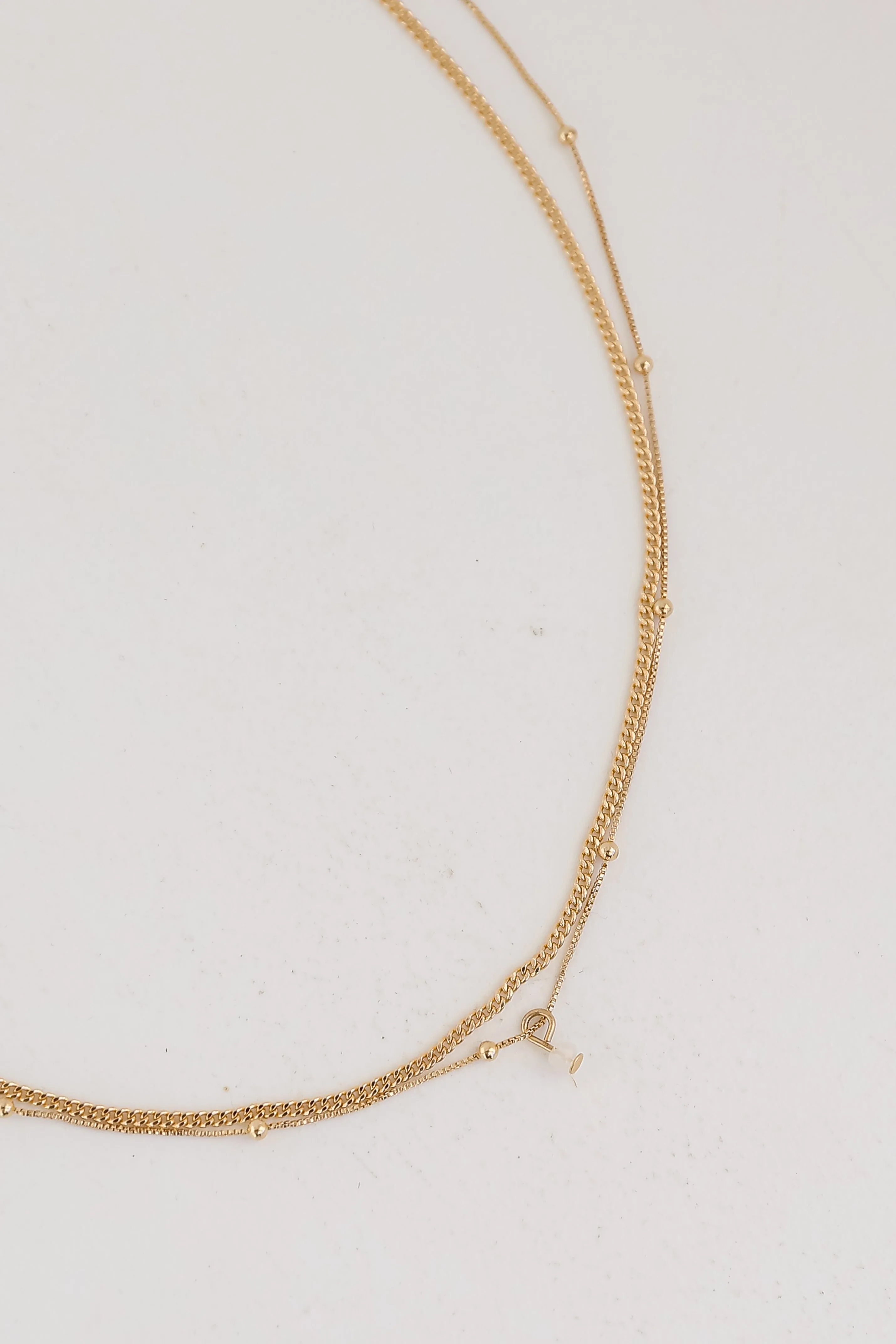 FINAL SALE - Eleanor Gold Layered Chain Necklace