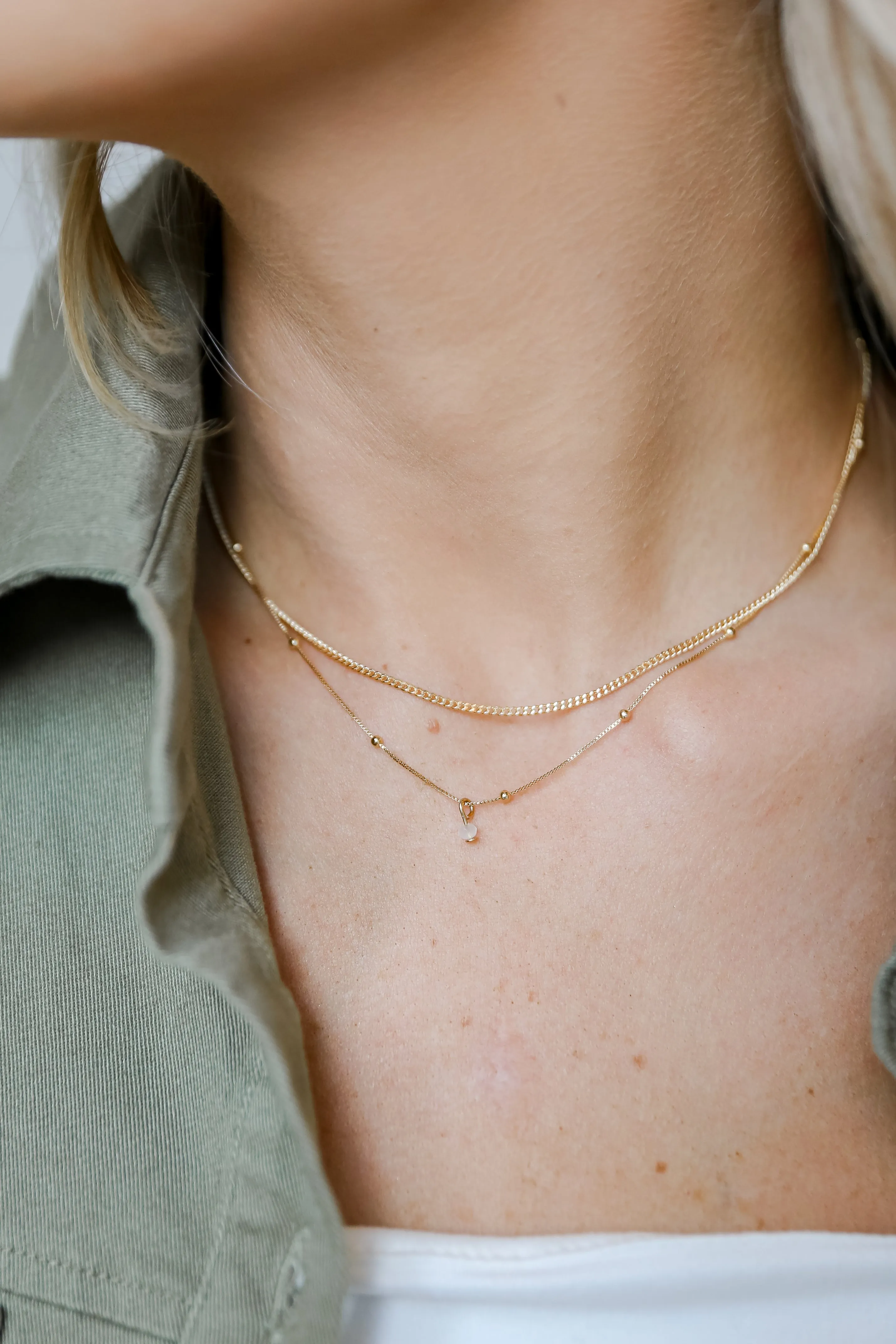 FINAL SALE - Eleanor Gold Layered Chain Necklace