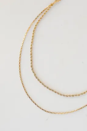 FINAL SALE - Natalia Gold Layered Chain Necklace