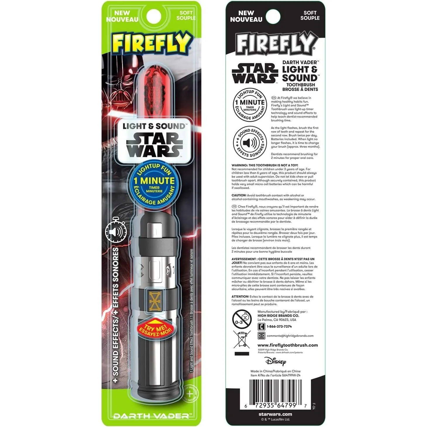 Firefly Clean N' Protect Star Wars Power Toothbrush - Color May Varey