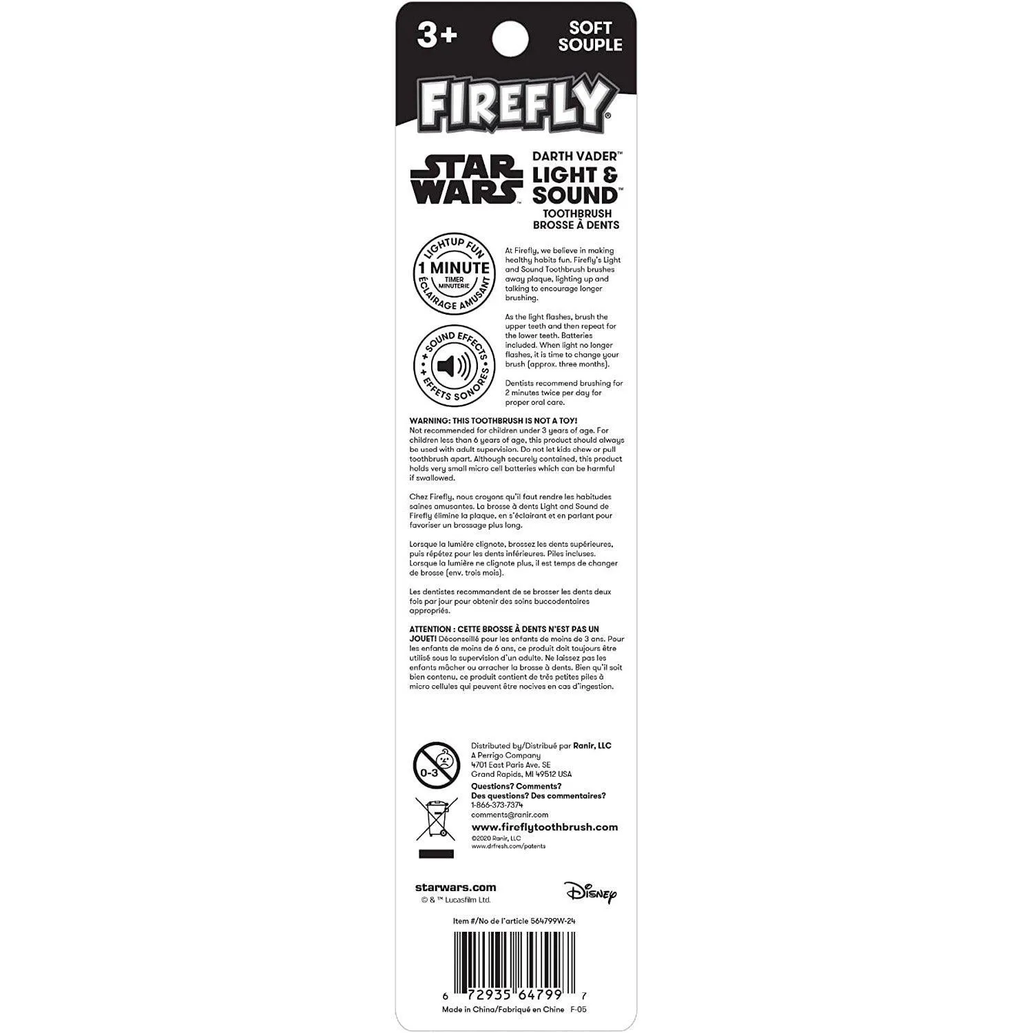 Firefly Clean N' Protect Star Wars Power Toothbrush - Color May Varey