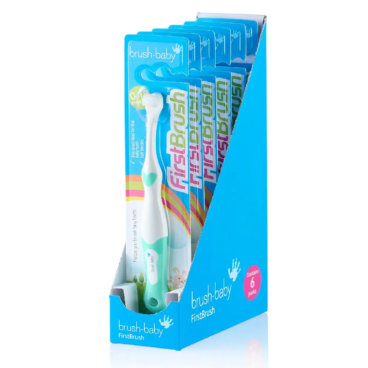 FirstBrush™ First Baby Toothbrush (0-18 months) (Pack of 6 Mixed Colours)