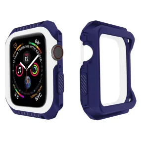 For Apple Watch Series Series 3 & 2 & 1 42mm Shockproof Two Color Protective Case(Blue White)