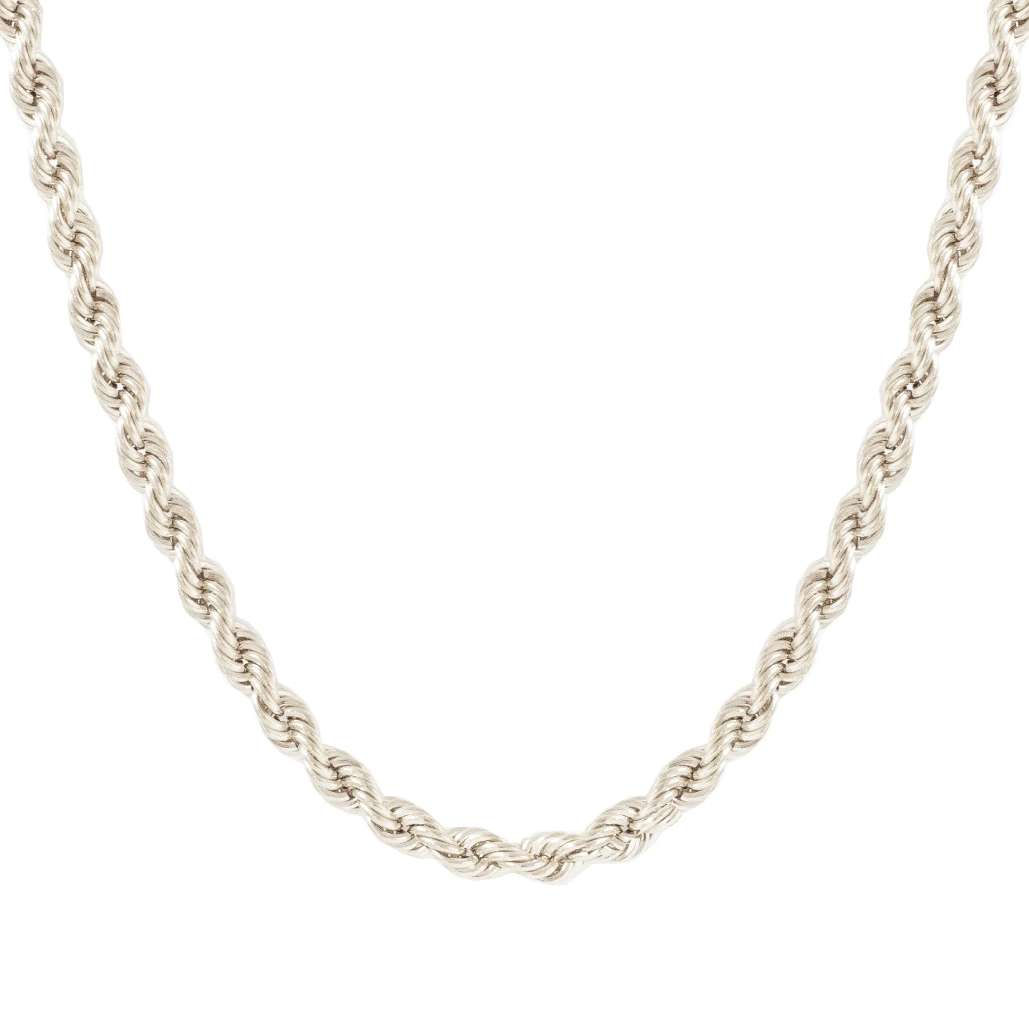 FRAICHE LUXE ROPE NECKLACE - SILVER