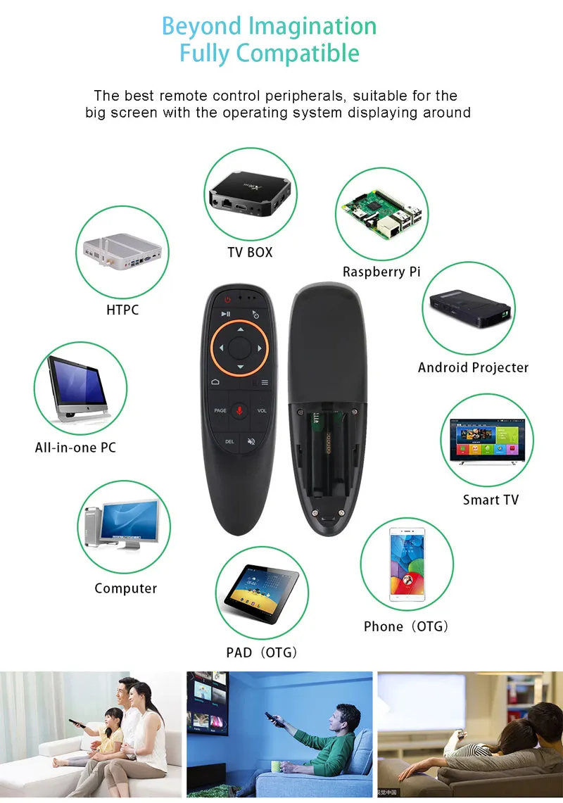 G10 Voice & Air Mouse 2.4GHz Remote Control for Android TV BOX / Smart TV / PC