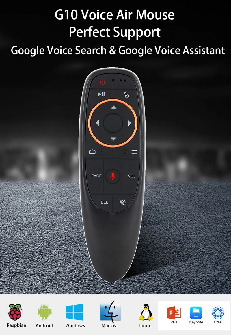 G10 Voice & Air Mouse 2.4GHz Remote Control for Android TV BOX / Smart TV / PC