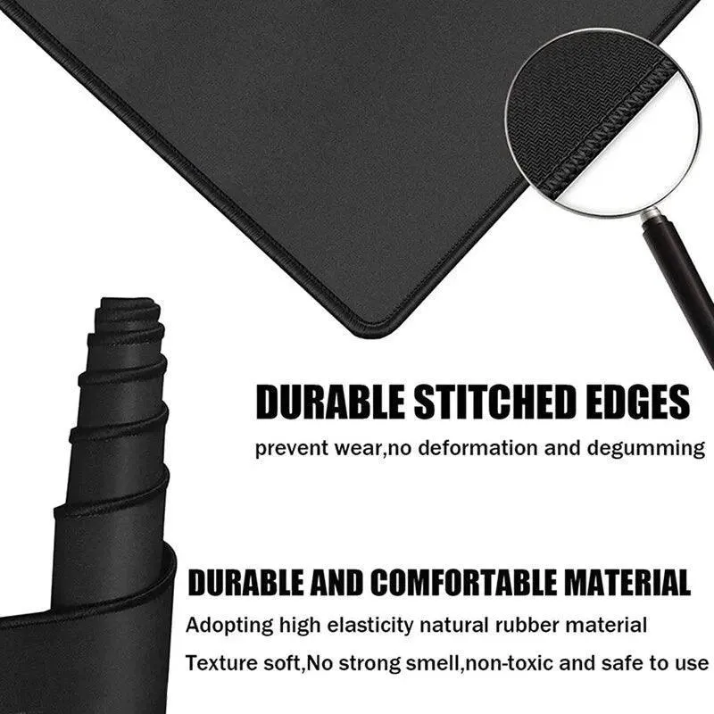 Gaming Mouse Pad: Premium Control & Comfort - Black & White Edge-Lock Design