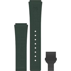 Glock Silicone Strap: Racing Green with Black Clasp 24mm