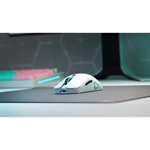 Glorious Model O- Minus Gaming Wireless Mouse -65g lightweight Honeycomb - (Matte White)