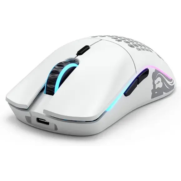 Glorious Model O- Minus Gaming Wireless Mouse -65g lightweight Honeycomb - (Matte White)